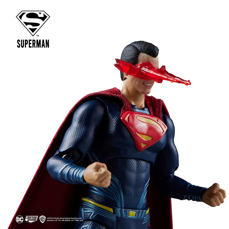 DC Superman Justice League 1/9 Scale Action Figure Black Superman Anime Characters Genuine Model Collectible Boys Gifts