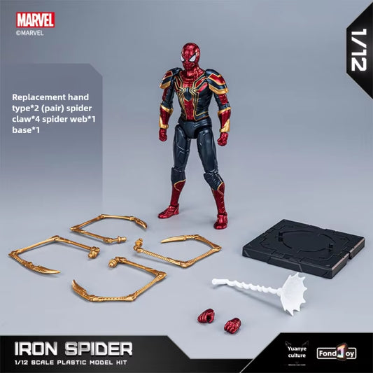 Iron Man MK50 Action Figures Hulk Spider-Man Thanos 1/12 Assembled Toy Model Collect Ornaments Boy Toy Birthday Gifts