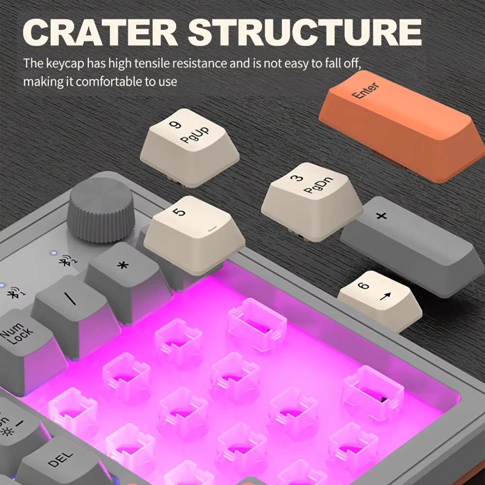 DualMode Wireless Keyboard and Mouse Set 2.4G Dual Bluetooth Keyboard RGB Gaming Keyboard Mouse Kit Mechanical Feel Keyboard