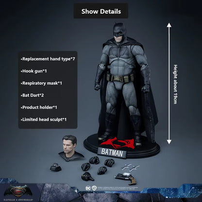 DC Batman  Batman Movie Character Model Limited Head Sculpt Action Figures 19Cm Collect Ornaments Birthday Gifts for Boys