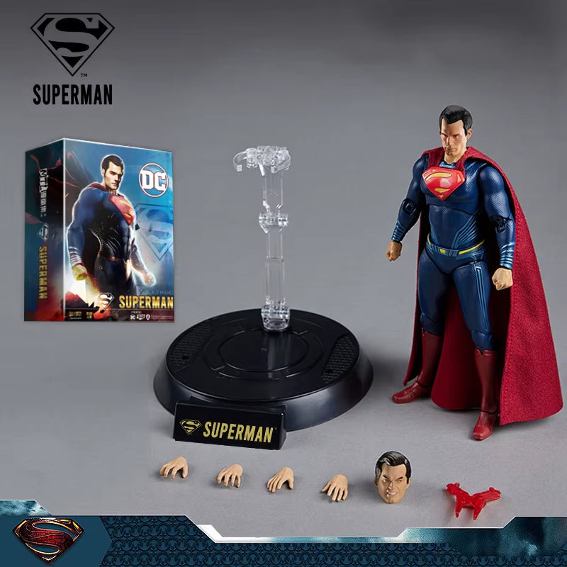 DC Superman Justice League 1/9 Scale Action Figure Black Superman Anime Characters Genuine Model Collectible Boys Gifts