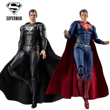 DC Superman Justice League 1/9 Scale Action Figure Black Superman Anime Characters Genuine Model Collectible Boys Gifts