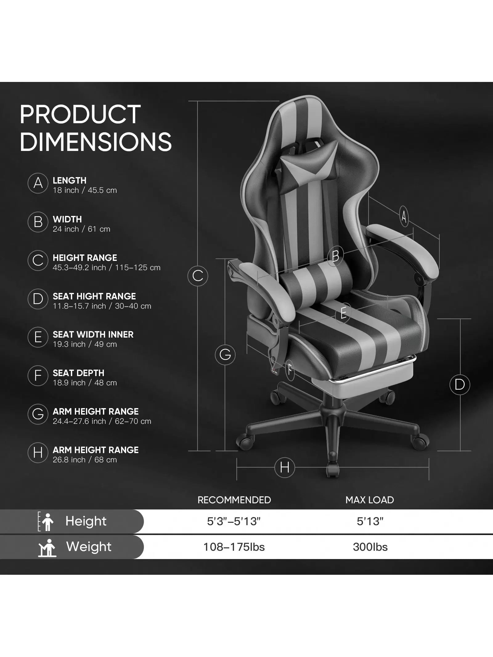 Gaming Chairs with Footrest,Computer Game Chair,Massage Gaming Chairs,Christmas,Xmas Gift,Pc Gaming Chairs for Adults Teens for Gaming Live Streaming Room