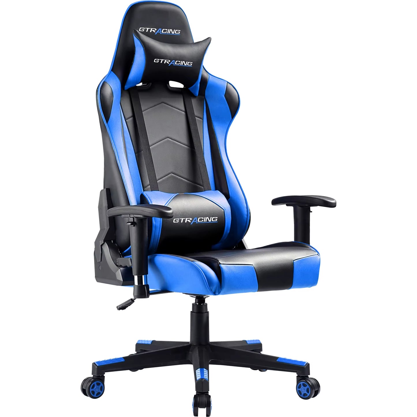 Gaming Chair, Ergonomic Recliner with Adjustable Backrest, Height, Headrest & Lumbar Support, Swivel Esports Chair (White)